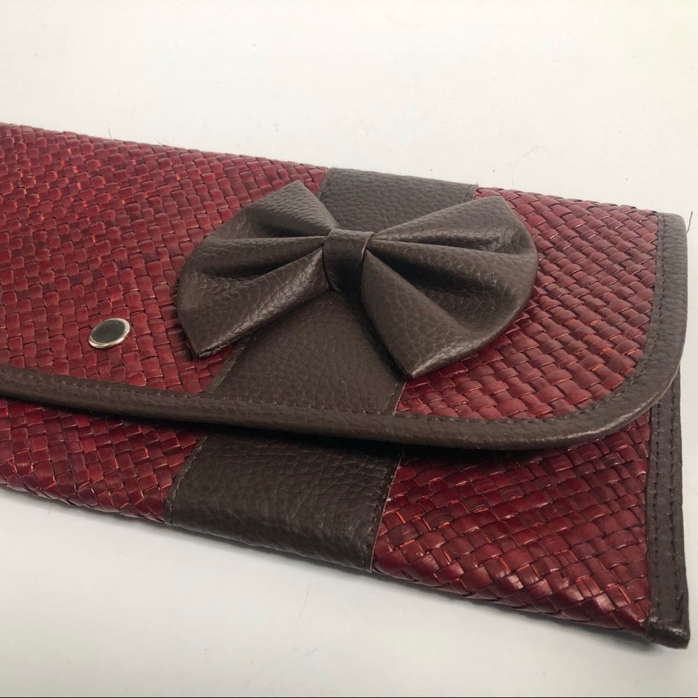 Elegant Handcrafted woven clutch basketweave multicolour